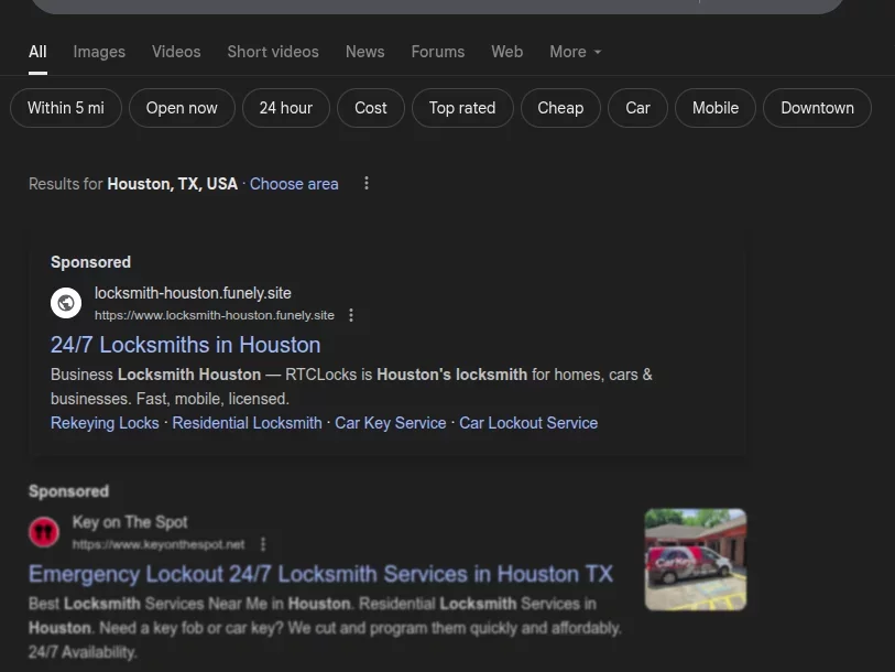 Image of a gallery showing before-and-after of service provider transformations.