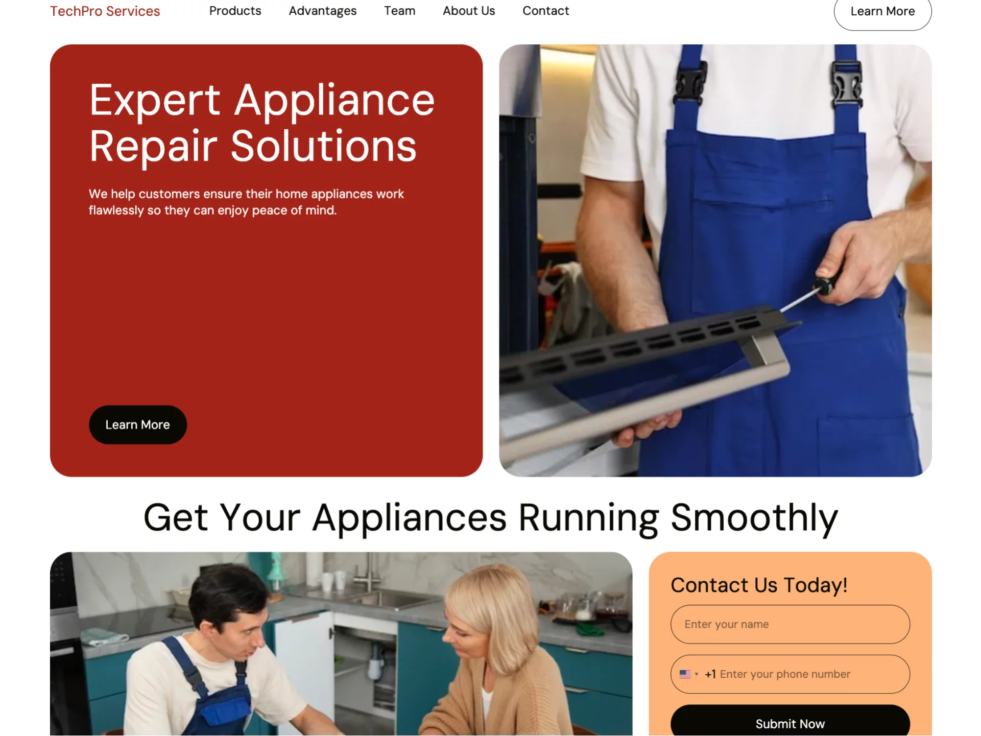 Image of a gallery showing before-and-after of service provider transformations.